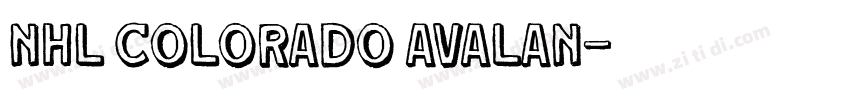 NHL Colorado Avalan字体转换
